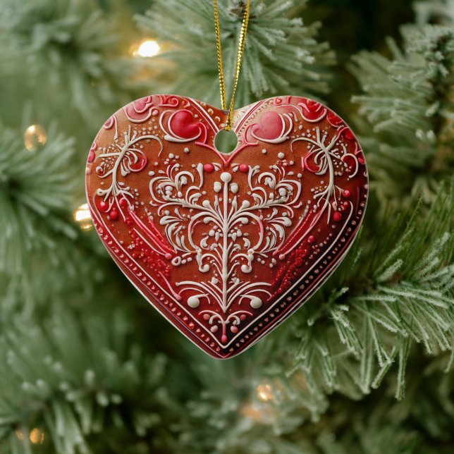 Dekorerad Helgdag för julkaka Julgransprydnad Keramik (Träd)