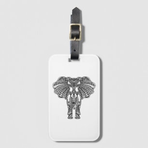 Dekorerad indisk elefant för Henna Mehndi Bagagebricka