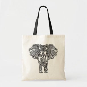 Dekorerad indisk elefant för Henna Mehndi Tygkasse