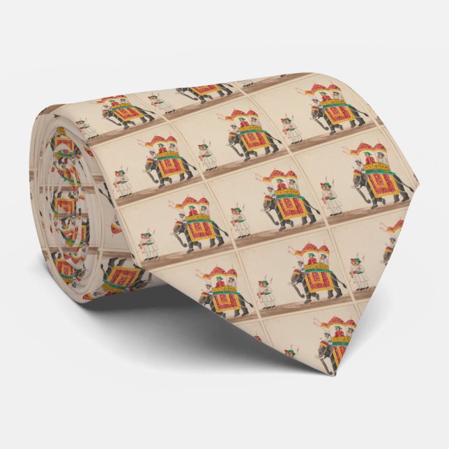 Dekorerad indisk elefant med en kanopierad Howdah Slips (Rullad)