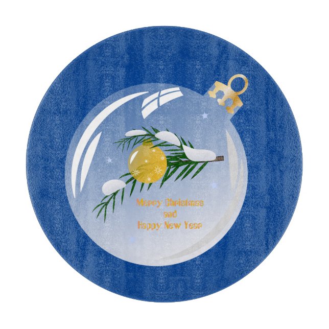 Dekorerad jul gren i bauble (Framsidan)