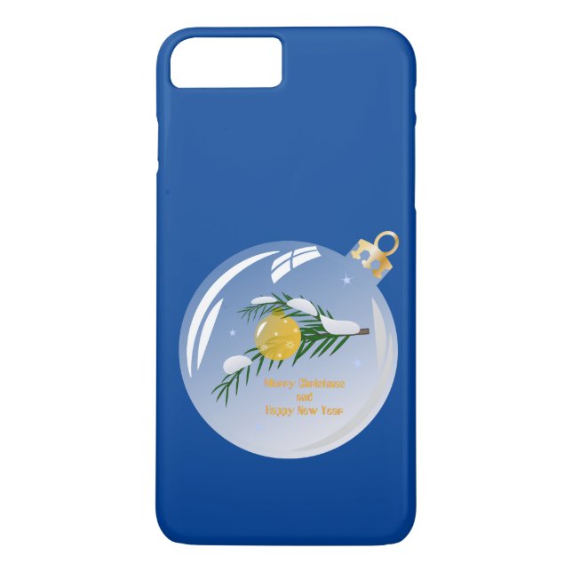 Dekorerad jul gren i bauble Case-Mate iPhone skal (Baksida)