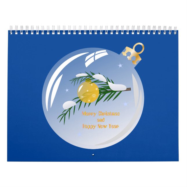Dekorerad jul gren i bauble kalender (Omslag)