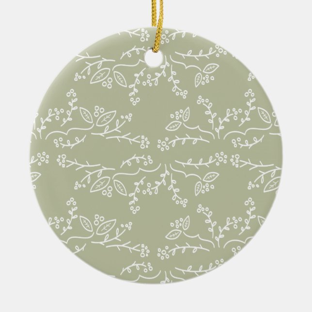 dekorerad julgransprydnad keramik (Framsidan)