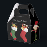 Dekorerad julklapp, Helgdag Presentaskar<br><div class="desc">Spara omslaget pappert och använda den här lilla presentlådan istället. Anpassa den med ditt namn och mottagarens NAMN.</div>