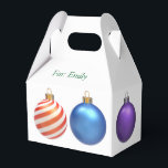 Dekorerad julklapp, Helgdag Presentaskar<br><div class="desc">Spara omslaget pappert och använda den här lilla presentlådan istället. Anpassa den med ditt namn och mottagarens NAMN.</div>