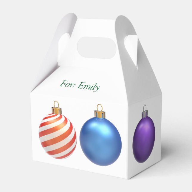 Dekorerad julklapp, Helgdag Presentaskar (Framsidan Sidan)