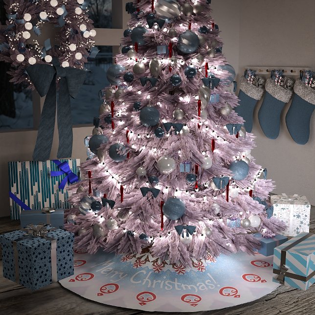 Dekorerad julkummel julgransmatta borstad polyester (Skapare uppladdad)