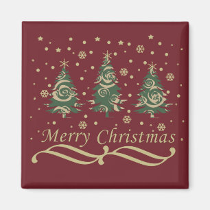 Dekorerad modern God jul gräs träd Magnet