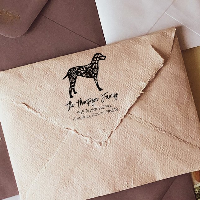 Dekorerad Returadress för Dalmatiens familj Stämpel (Skapare uppladdad)