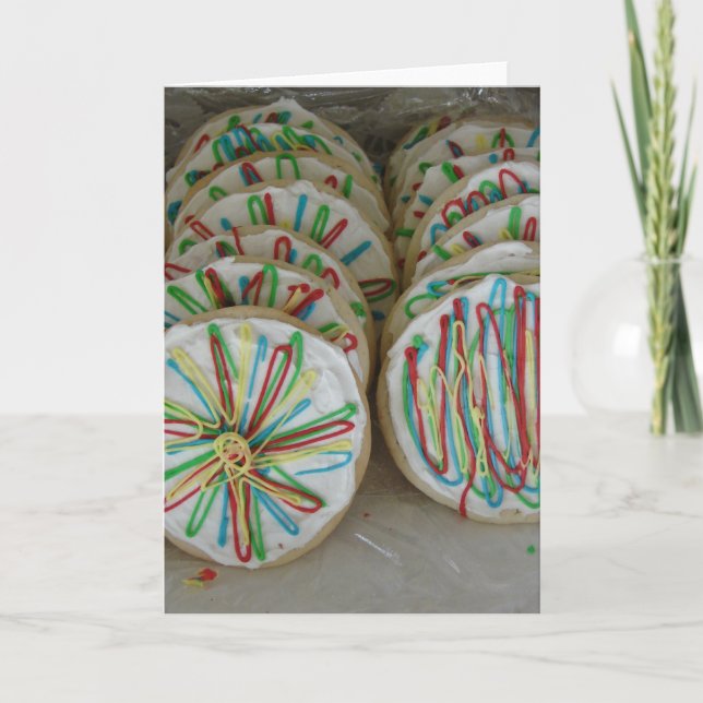 Dekorerad sockerkaka kort (Framsida)