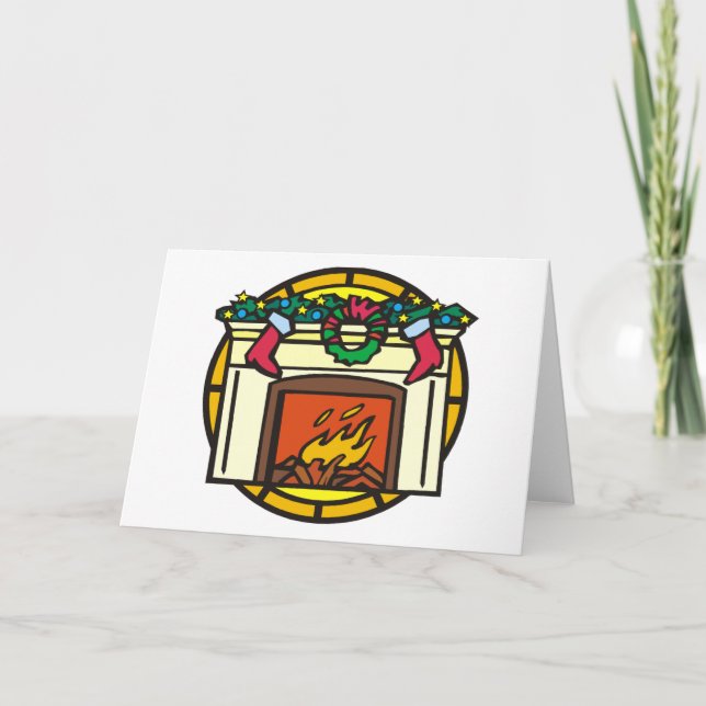 Dekorerad tom insida för julspis helgdag helgkort (Framsida)