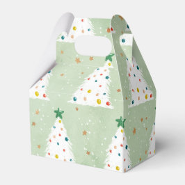 Dekorerad vit Julafton Träd Grönt Star och prydnad Presentaskar