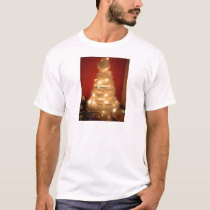 Dekorerad vit Julgran T-shirt