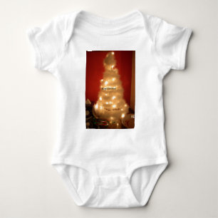 Dekorerad vit Julgran T-shirt