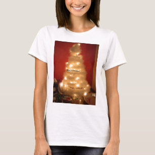 Dekorerad vit Julgran T-shirt
