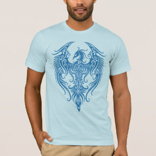 Dekorerade blått stam- Phoenix Tee Shirt