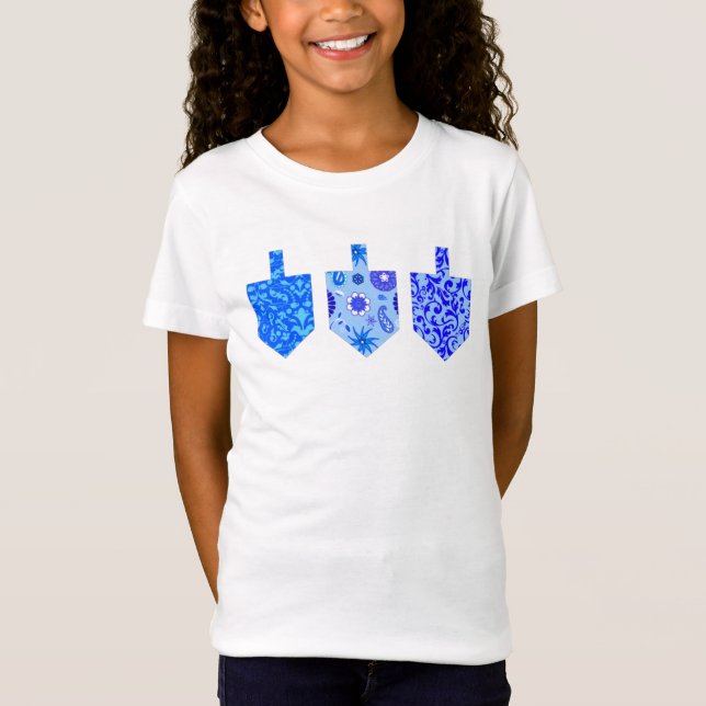Dekorerade Dreidels T Shirt (Framsida)