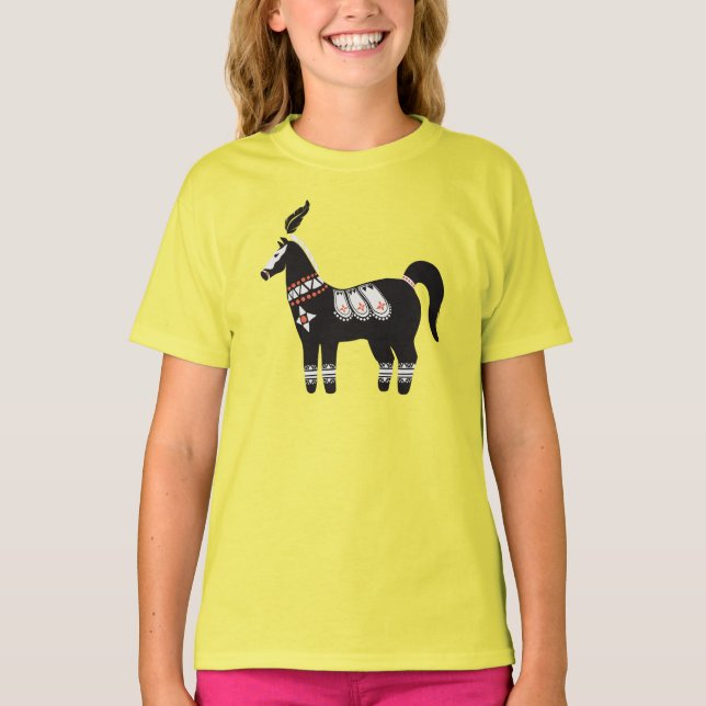 Dekorerade hästar t shirt (Framsida)