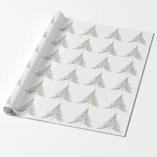 Dekorerade julgranar presentpapper