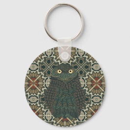 Dekorerade nedgrävande jordtoner av Uggla Golden B Nyckelring