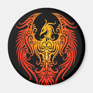 Dekorerade stam- Phoenix Magnet