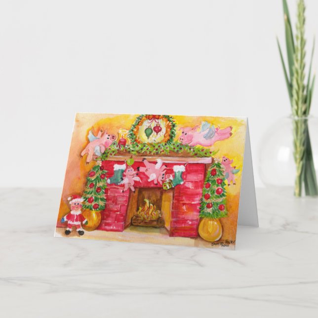 Dekorerar returnerar flygagrisar 2010 härden & helgkort (Framsida)