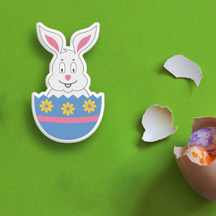 Dekorerat Påskägg med Bunny Sticker Klistermärken