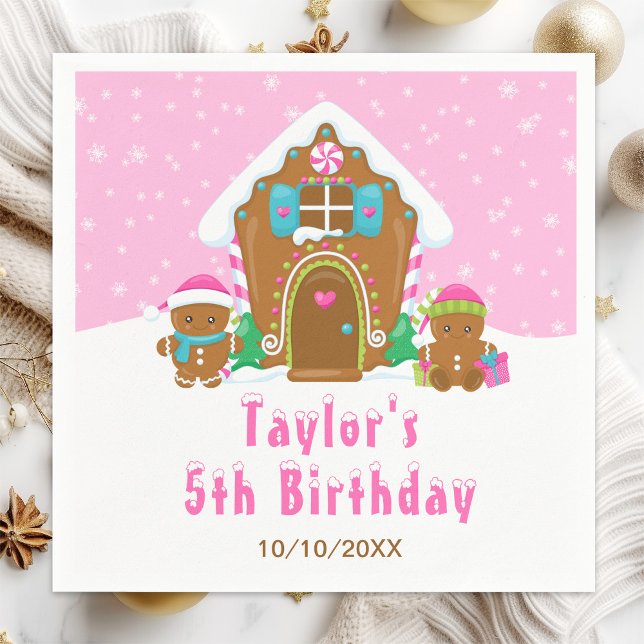 Dekorering av Födelsedagsfestens Rosa Pappersservett (Skapare uppladdad)