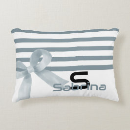 Dekorfärg för blå blå Rand, dekorfärg Prydnadskudde