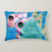 Dekorfärg för fisk i Abstrakt Dekorativ kudde