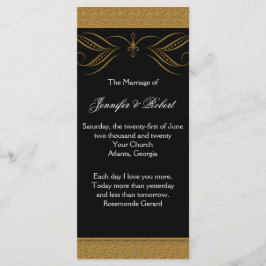 Dekorfärg för svart och Guld-Rulla, Bröllopsprogra Program