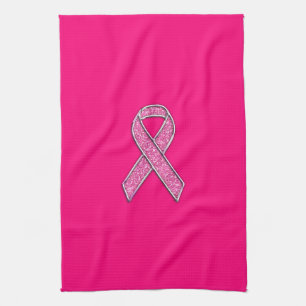 Dekorfärgad krom-Rosa-banderoll i Glitter Stil Kökshandduk