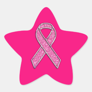 Dekorfärgad krom-Rosa-banderoll i Glitter Stil Stjärnformat Klistermärke