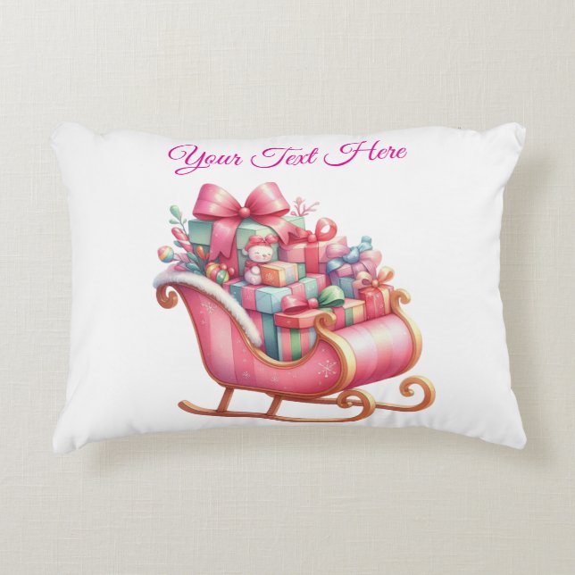 Dekorfyllbara kilar/Baby Julafton Pillow Prydnadskudde (Framsidan)