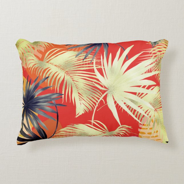 Dekorfyllning för Löv med flera färgader Prydnadskudde (Framsidan)