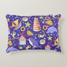 Dekorfyllning för roligt Beach Navy