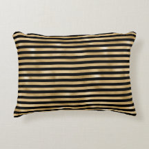 Dekorfyllning för svart och Guld Dekorativ kudde