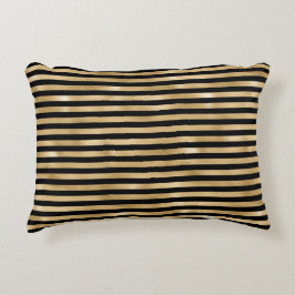 Dekorfyllning för svart och Guld Dekorativ kudde