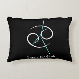 Dekorfyllning för zodiac Constellation Cancer Prydnadskudde