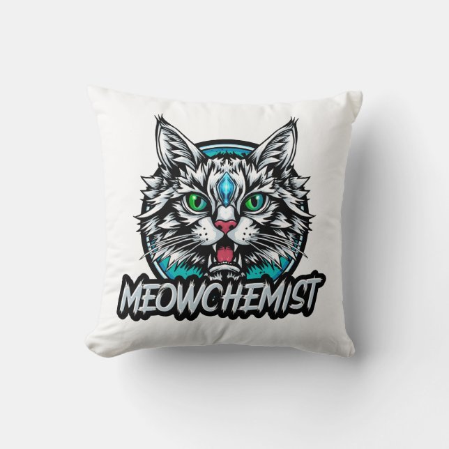 Dekorfyllning (MEOWCHEMIST Dubbla-sida) Kudde (Framsida)