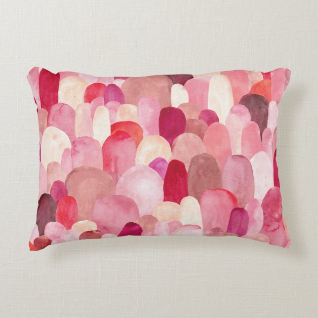 Dekorlej: Rosa-Red Textile Dream. Prydnadskudde (Framsidan)