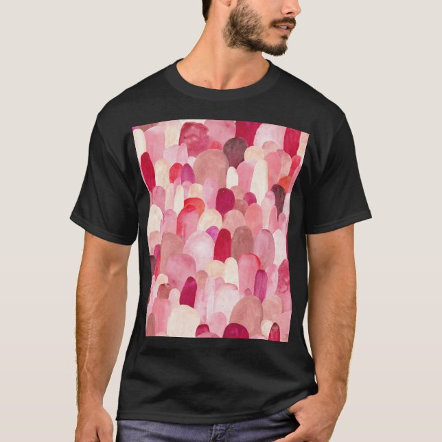 Dekorlej: Rosa-Red Textile Dream. T Shirt (Framsida)