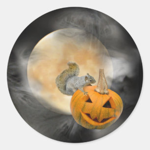 Dekorns Jack-o-Lantern Måne Sticker Runt Klistermärke