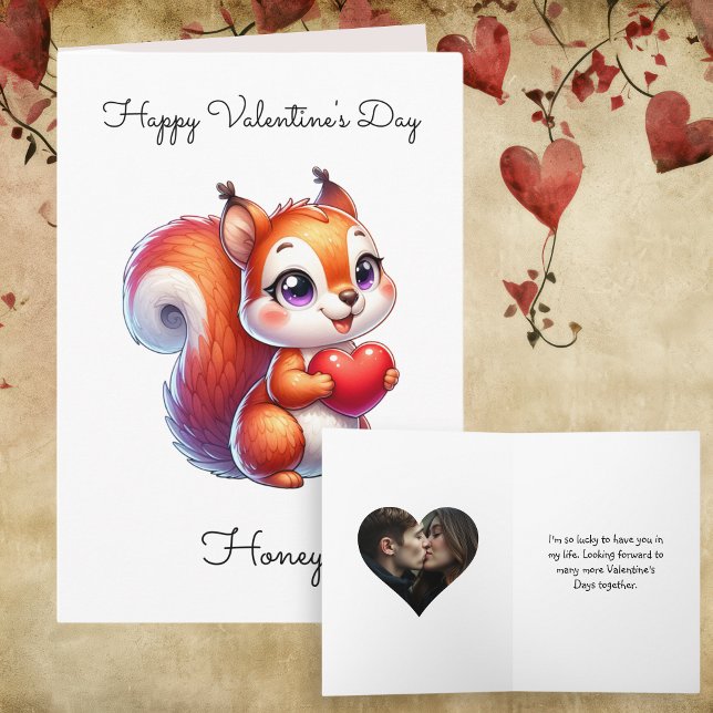Dekorre och Heart Personlig Photo Valentine's Kort (Skapare uppladdad)