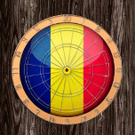 Dekorspel för rumänska Flagga och Rumäniarna /Rust Darttavla<br><div class="desc">DARTBOARDS: Rumänien & Bukarest - kärlek,  mina land och rumänska flagga resepatoter /spel och ritytor</div>