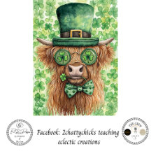 Dekoupage St. Patrick's Day Highland irländsk stil