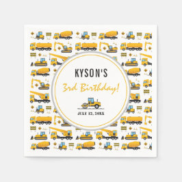 Dekret Lastbil Party i Papper för Cute Constructio Pappersservett