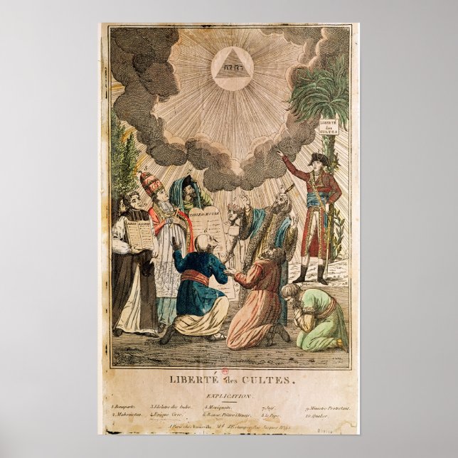 Dekret om införande av religionsfrihet poster (Framsidan)