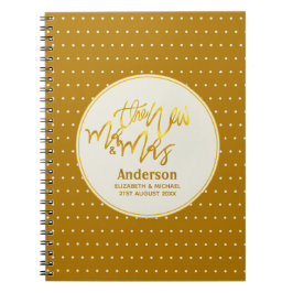 Dekretet Bröllop Guld (namn, datum) Anteckningsbok